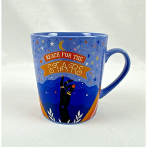 "Reach For the Stars" Big Coffee Mug Two Sided Image Gypsy Mystic Inspirational